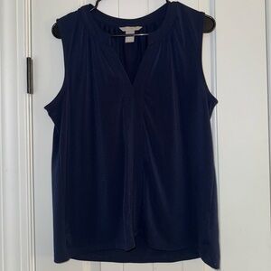 H&M V-neck Blouse (Navy)